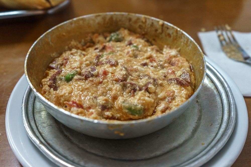 Menemen, or Turkish omelette, is the perfect way to start the day.