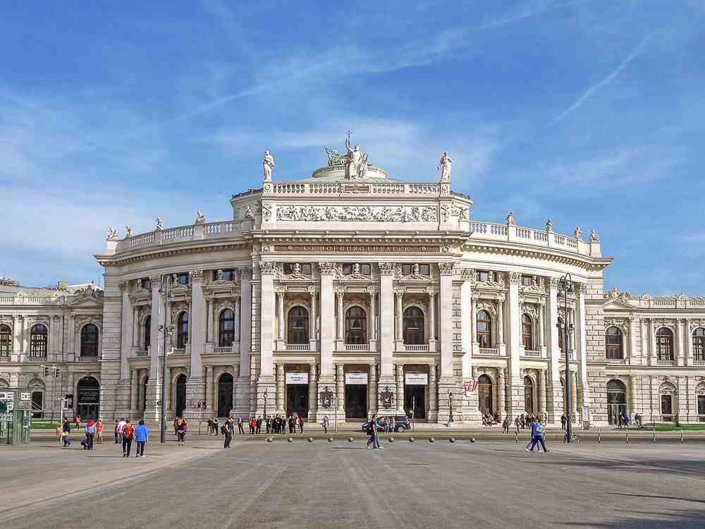 The stunning Burgtheater is one of the stops on this self-guided Vienna walking tour.