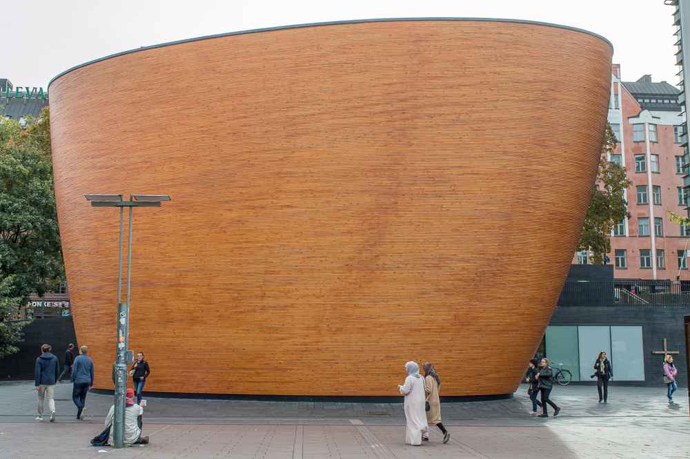The Kamppi Chapel of Silence is one of the best things to see on this free self-guided Helsinki walking tour.