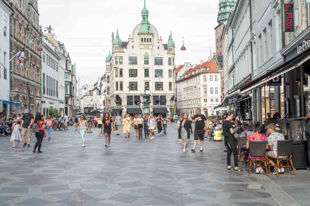 Admiring the beautiful architecture on Strøget is one of the best things to do in Copenhagen on a budget.