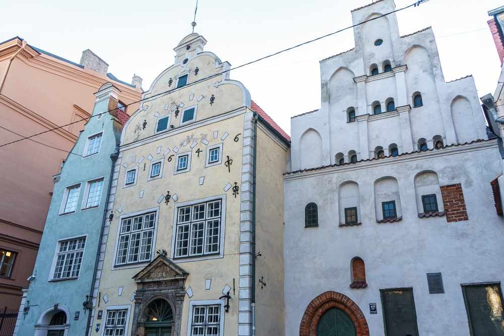 Riga sightseeing: The beautiful 'Three Brothers' is one of the must-see attractions of this free self-guided Riga walking tour.