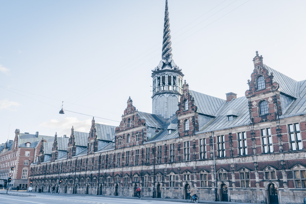 Copenhagen must-see sights: Renaissance facade and gleaming spire of the Old Stock Exchange (Børsen)