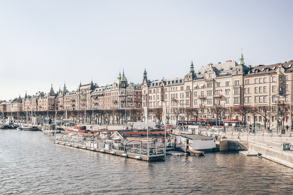 3 Days in Stockholm: The elegant waterfront boulevard with palatial Renaissance-style buildings
