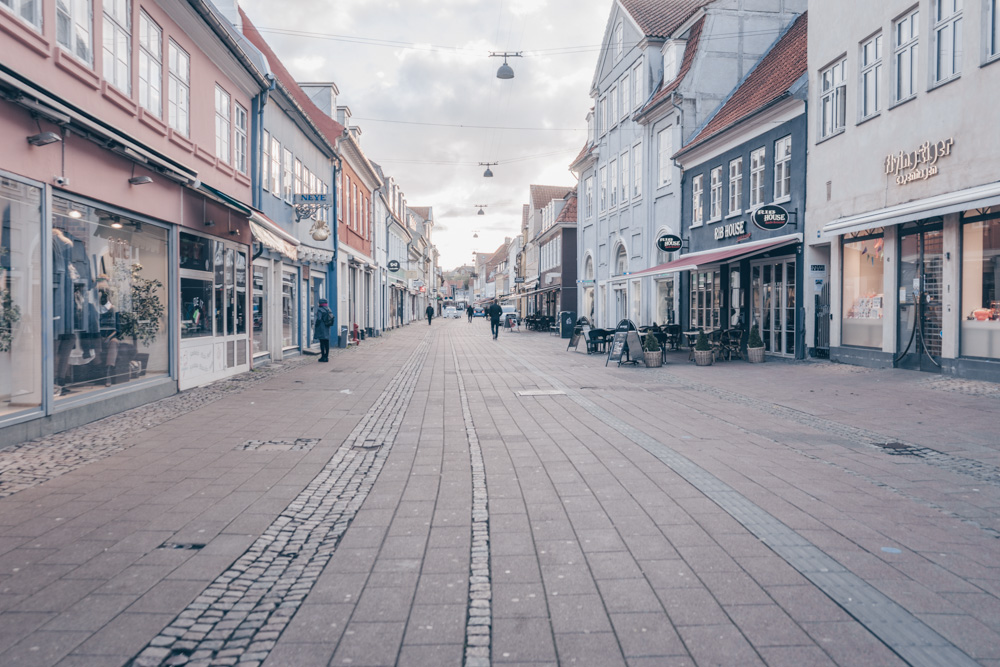 Day Trips from Copenhagen: Quiet pedestrianized street in the old town of Helsingør