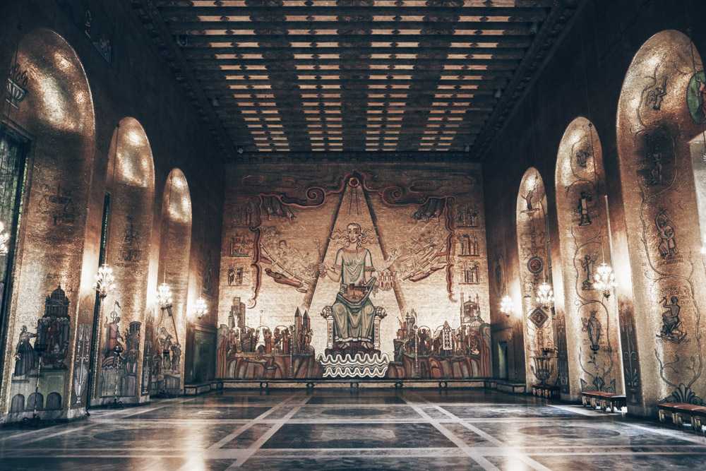 One day in Stockholm: Byzantine-style wall mosaics in the Golden Hall of City Hall