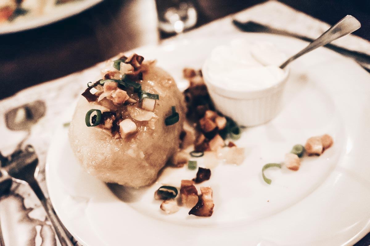 Lithuanian food: Zeppelins, football-shaped potato dumplings filled with meat