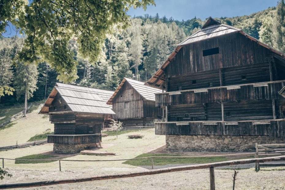 Farmsteads at the Austrian Open Air Museum Stübing