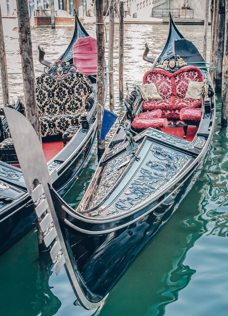 Must-see Venice: A close-up view of a luxurious gondola