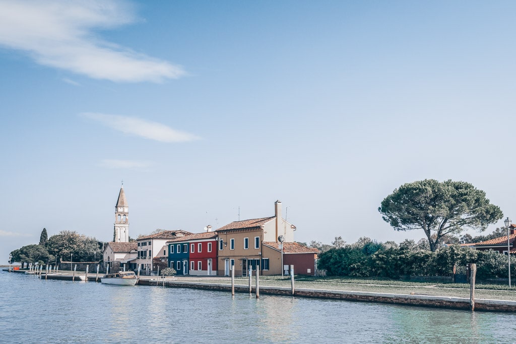 Houses on the tranquil island of Mazzorbo near Venice.