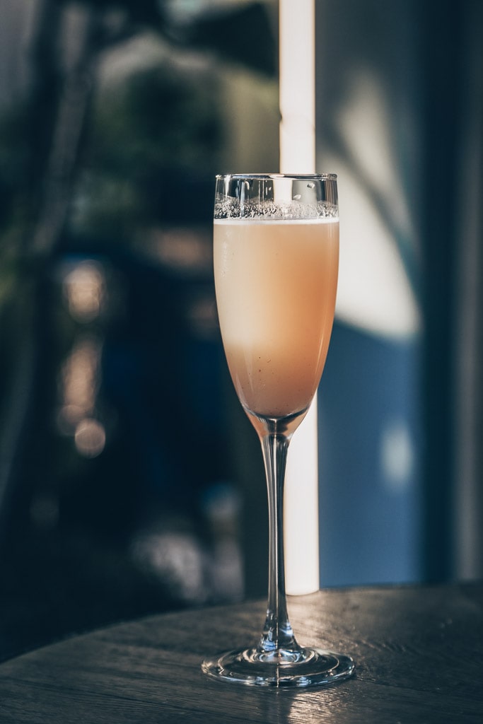 Best cocktails: A glass of the classic Bellini cocktail, made with a combination of Prosecco and fresh white peach pureé.
