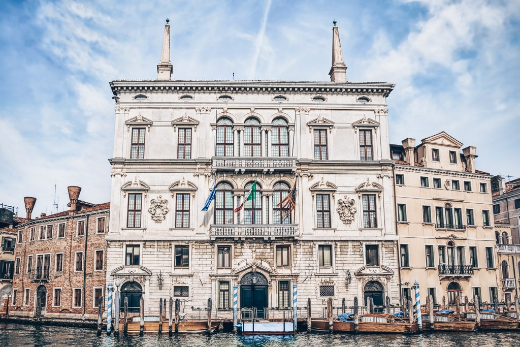 Venice points of interest: The attractive façade of the Palazzo Balbi on the Grand Canal.
