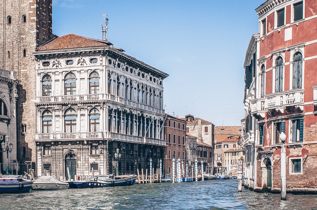 Venice Granad Canal Palaces: The Palazzo Labia as seen from the Grand Canal.