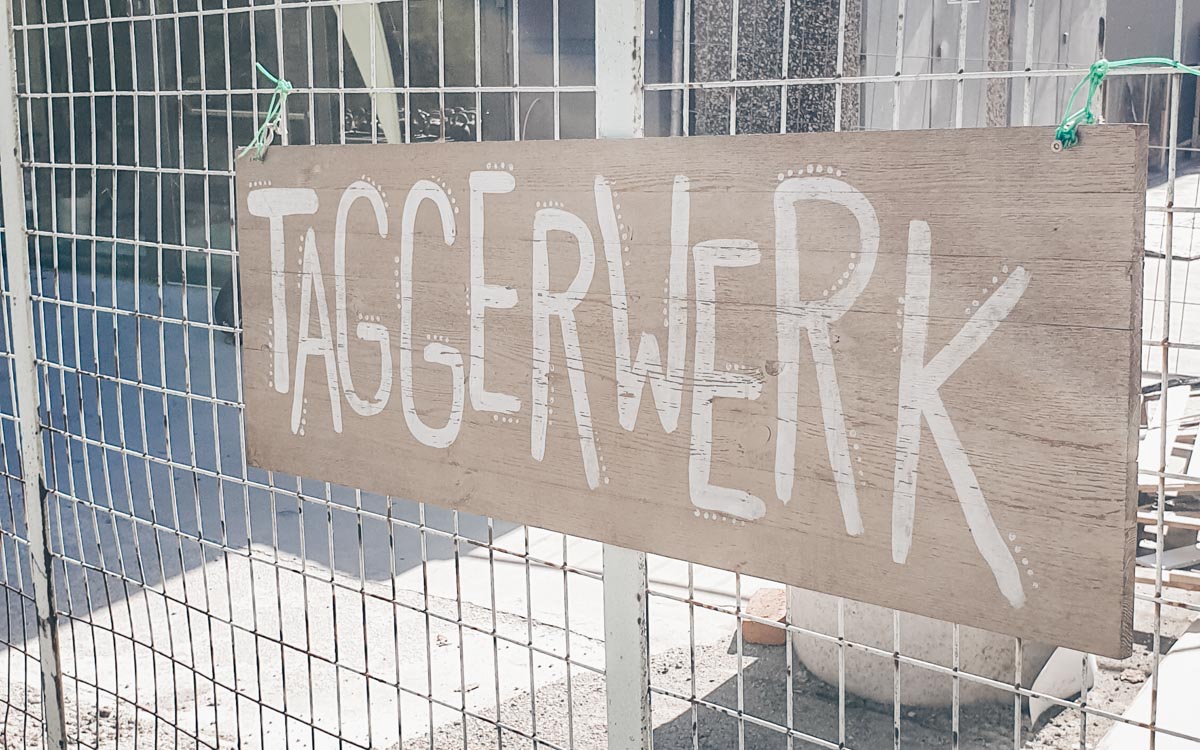 The entrance to Taggerwerk in Graz.
