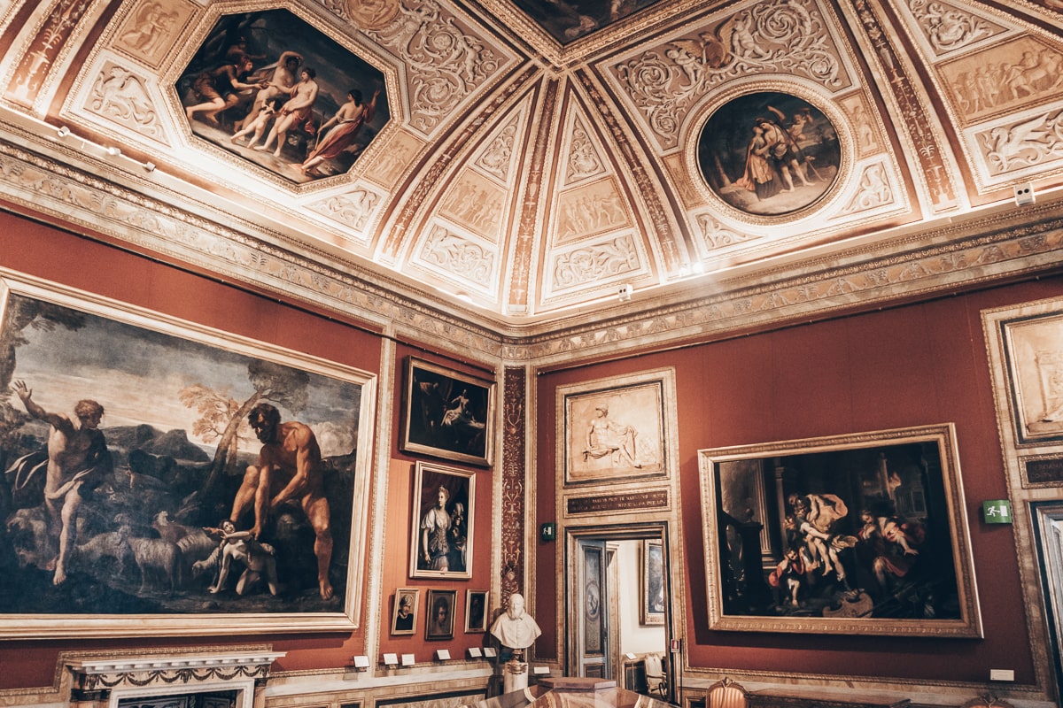 Some magnificent artworks on display at the Borghese Gallery in Rome, Italy