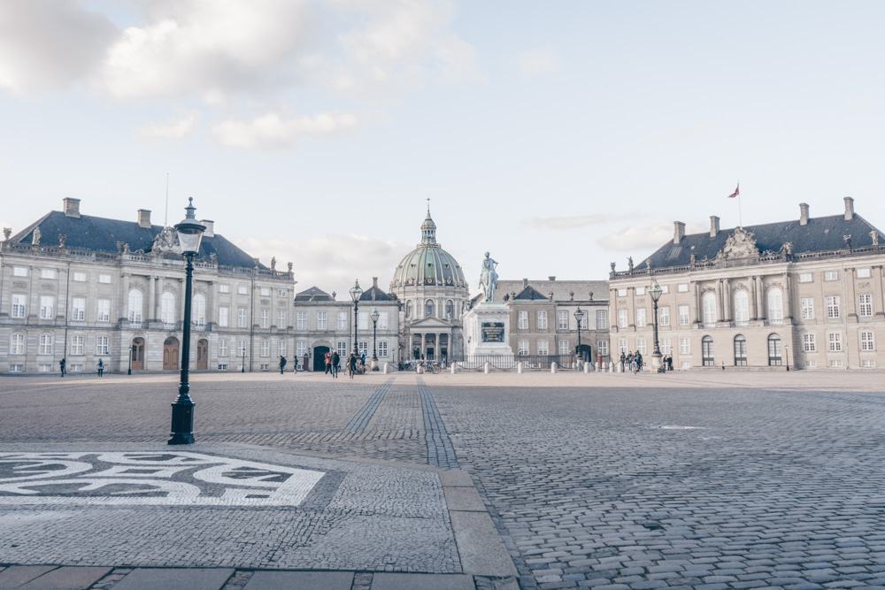 Must-see Copenhagen - Amalienborg Palace with Frederik's Church in the background