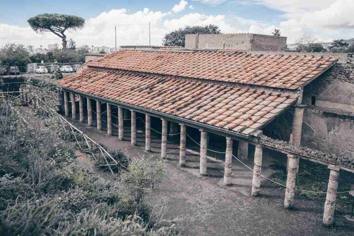 Pompeii Archaeological Park: The warren of rooms and courtyards of the Villa of the Mysteries.