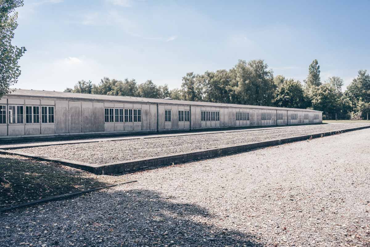 One of the reconstructed barracks of the Dachau Concentration Camp