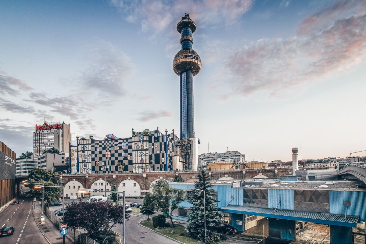 Hundertwasser Vienna: The colorful Spittelau Incinerator plant in Vienna