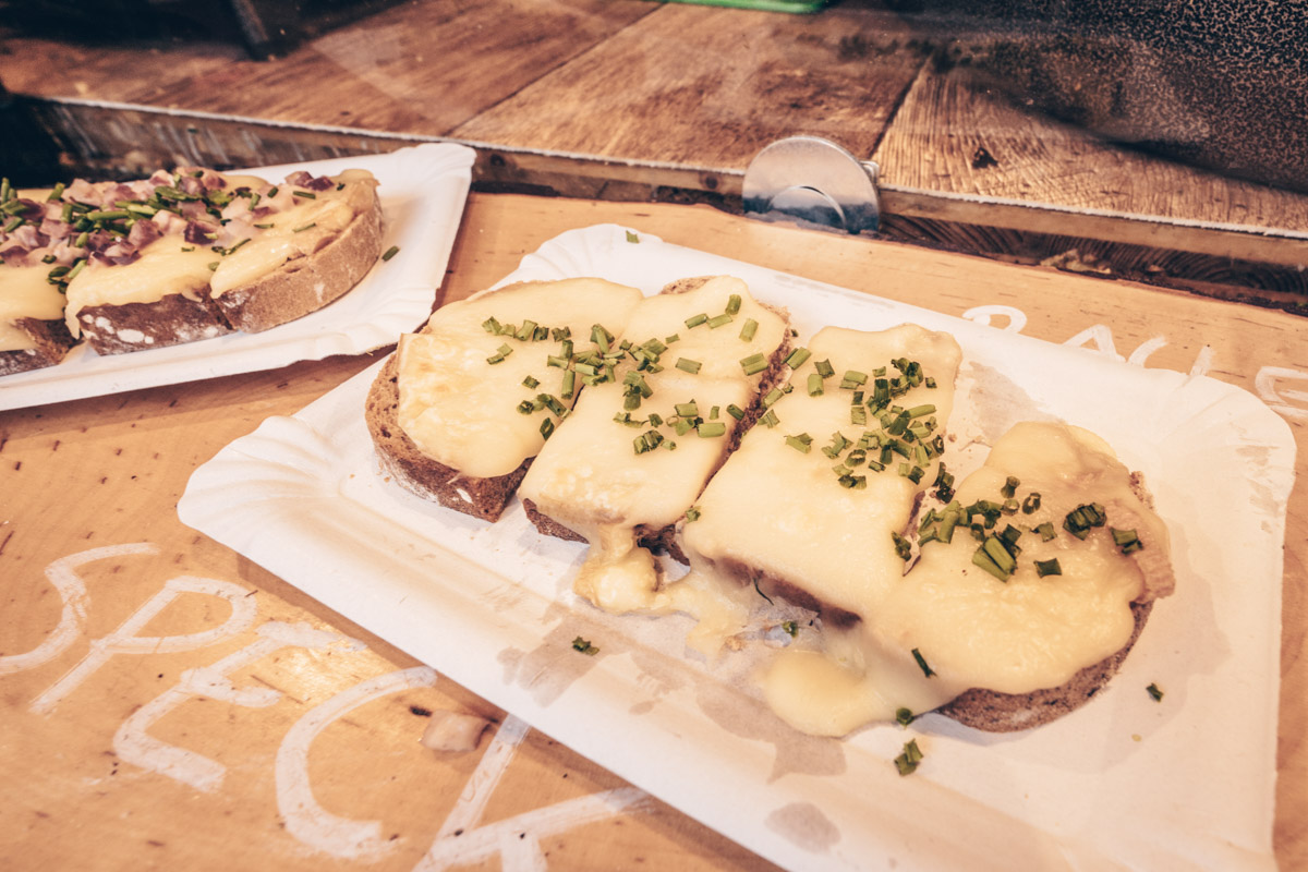 Raclettebrot is a must-eat at the Vienna Christmas markets.